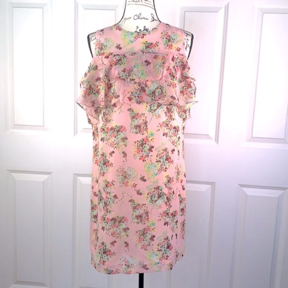 Tahari Arthur S. Levine Cold Shoulder Tiered Floral Dress - Picture 4 of 17